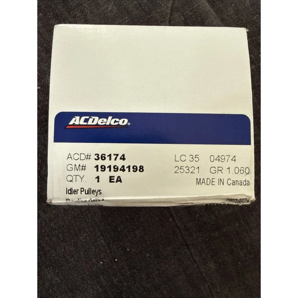 Ac Delco Accessory Drive‎ Belt Idler Pulley GM#19194198